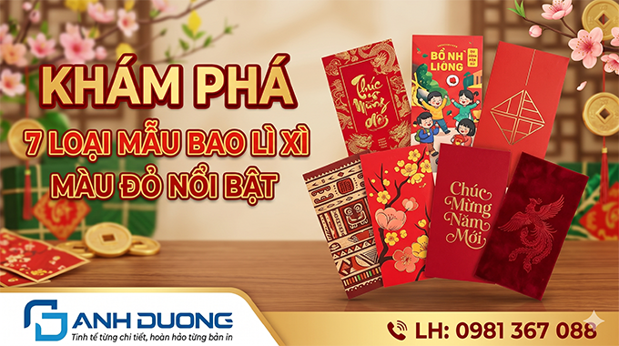 Khám phá 7 loại mẫu bao lì xì màu đỏ nổi bật