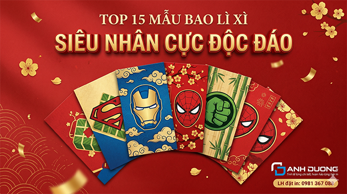 Top 15 mẫu bao lì xì siêu nhân cực độc đáo