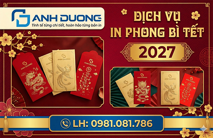Dịch Vụ In Phong Bì Tết Lấy Liền - Giá Gốc Tại Xưởng 2027