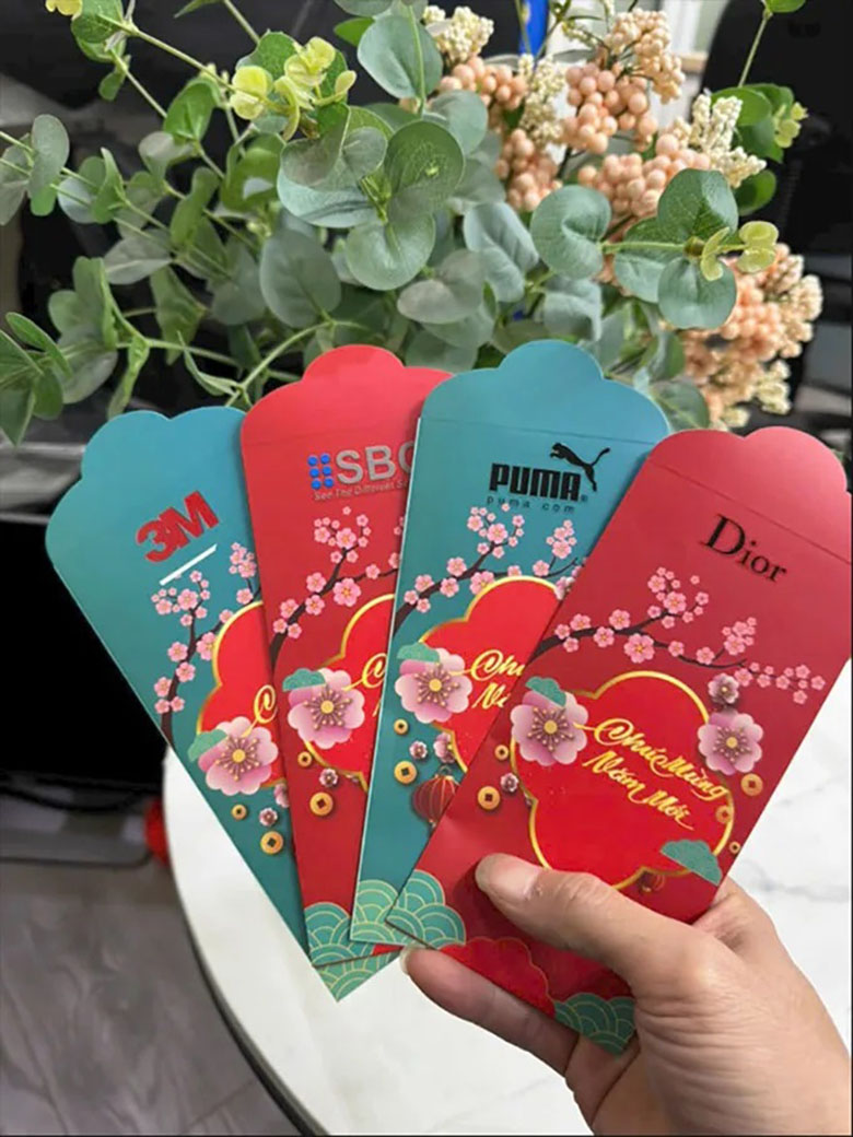 Mẫu in phong bì Tết 2027 thiết kế độc quyền, sắc nét và sang trọng tại In Ánh Dương