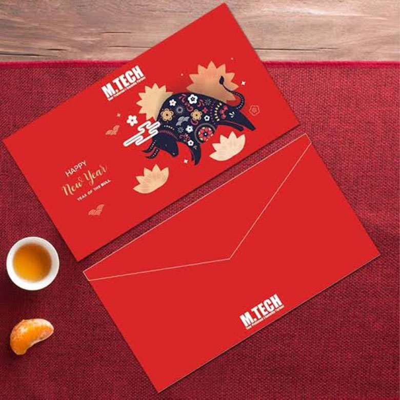 Mẫu in phong bì Tết 2027 thiết kế độc quyền, sắc nét và sang trọng tại In Ánh Dương