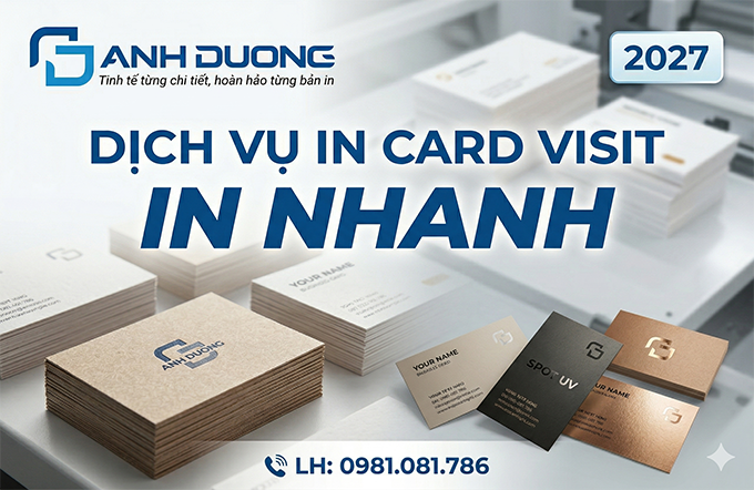 Dịch vụ in card visit In Nhanh - Miễn Phí Thiết Kế