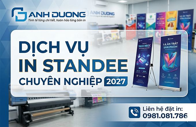 Dịch vụ in standee giá rẻ, lấy nhanh tại hà nội