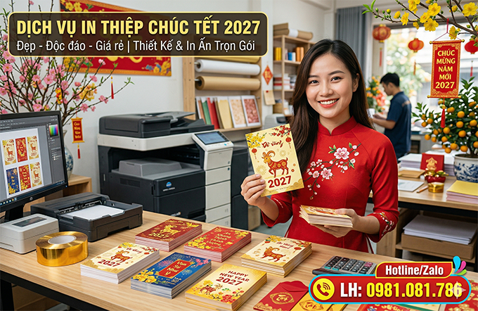 Dịch vụ in thiệp chúc Tết
