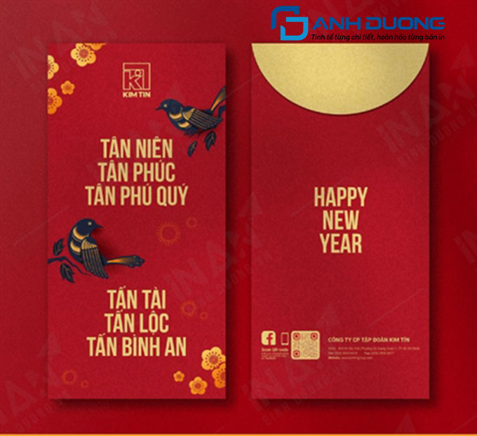 1. Mẫu lì xì truyền thống với họa tiết rắn vàng