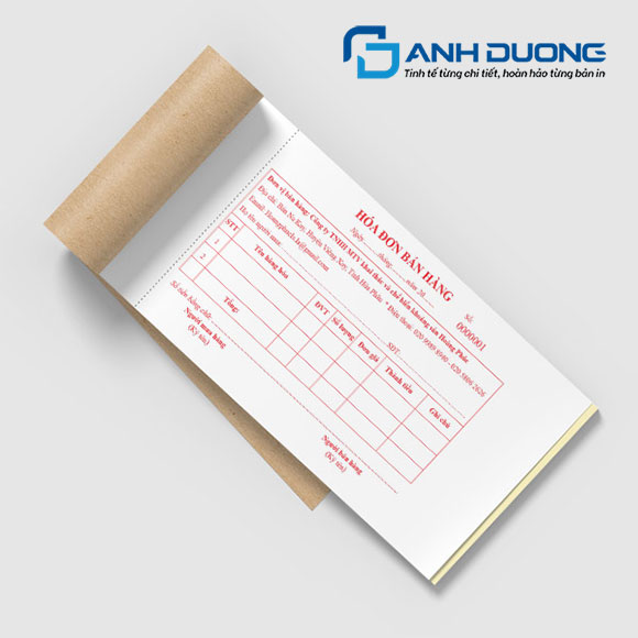 Dịch vụ in hóa đơn bán hàng, bán lẻ giá rẻ thiết kế lấy ngay 8 in hóa đơn bán lẻ 2027