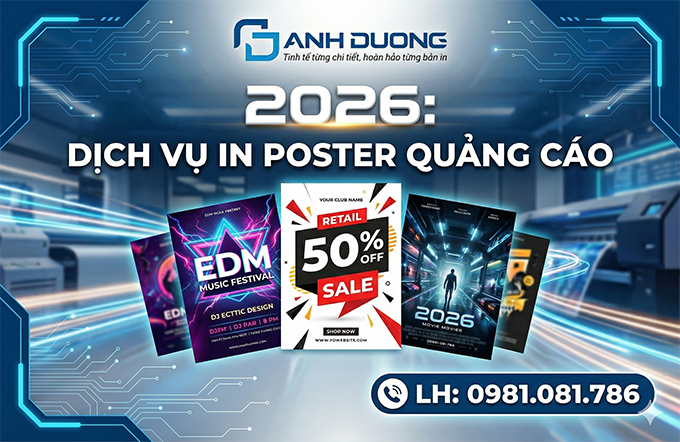 Dịch vụ in poster quảng cáo theo yêu cầu tại Hà Nội