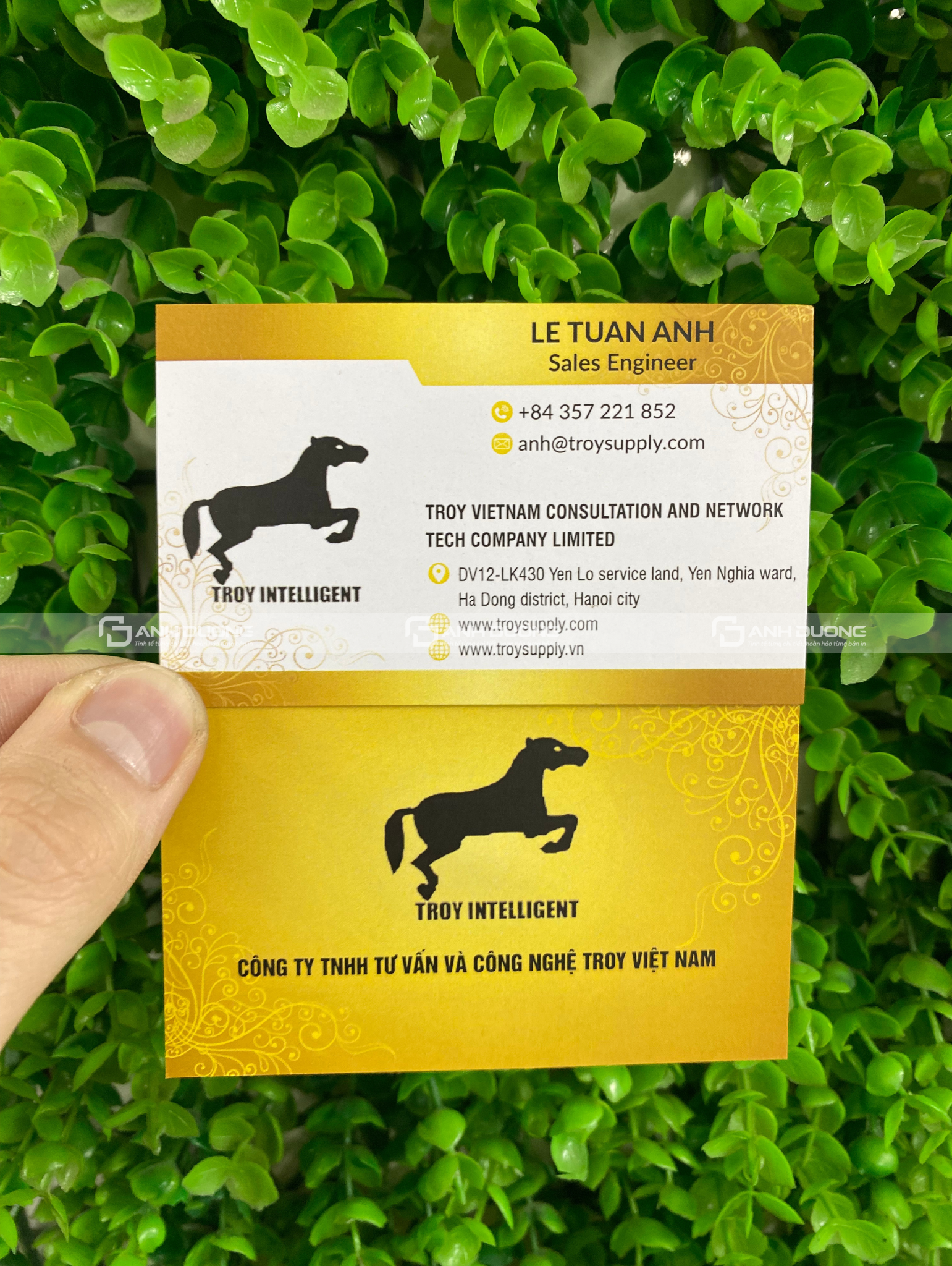 Card visit ép kim, in card dập nổi: Khẳng định vị thế 5 In card visit ép kim tại Ánh Dương