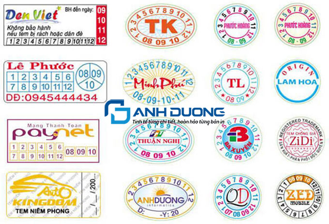 Phân Loại Tem Bảo Hành Phổ Biến
