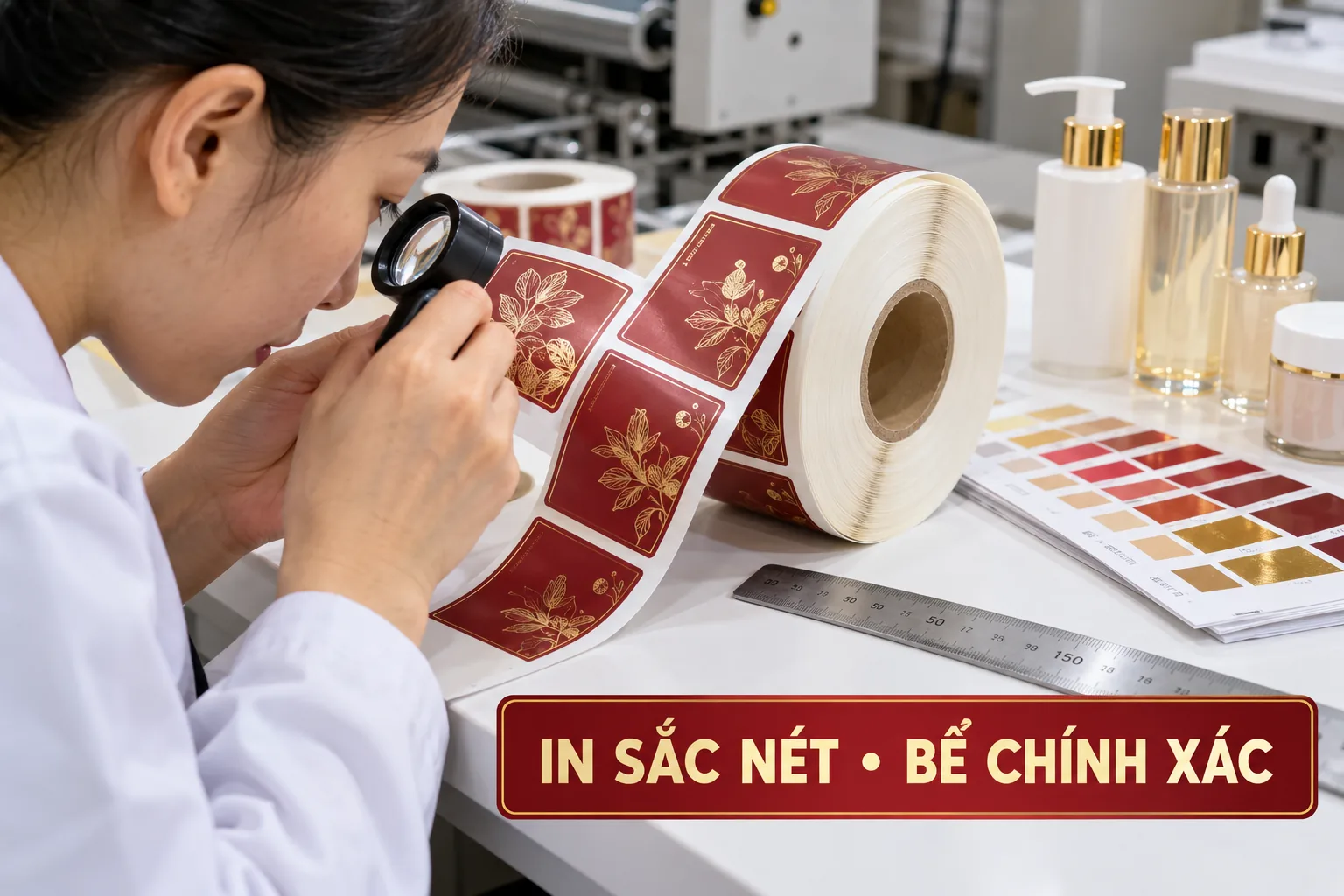 Kiểm tra độ sắc nét và đường bế tem decal