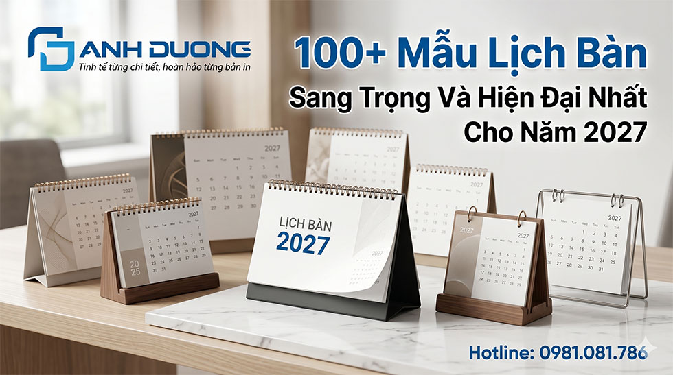 100+ Mẫu Lịch Bàn Sang Trọng Và Hiện Đại Nhất Cho Năm 2027