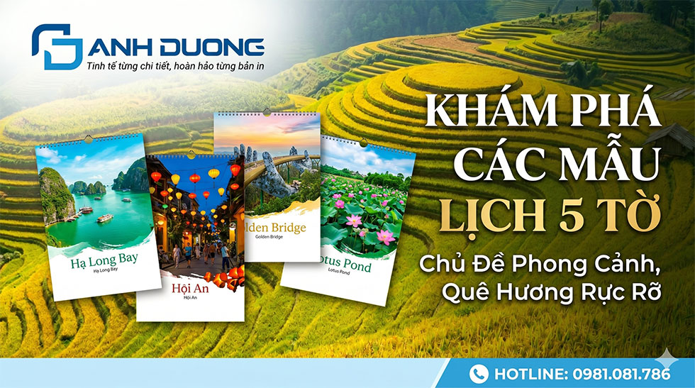 Khám Phá Các Mẫu Lịch 5 Tờ Chủ Đề Phong Cảnh, Quê Hương Rực Rỡ