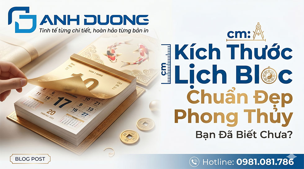Kích Thước Lịch Bloc Chuẩn Đẹp Phong Thủy - Bạn Đã Biết Chưa?