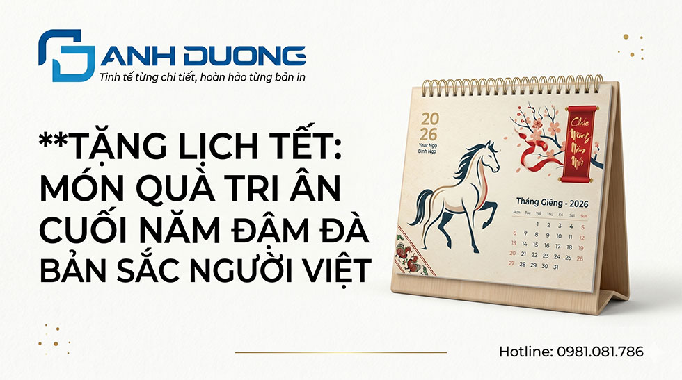 Tặng Lịch Tết: Món Quà Tri Ân Cuối Năm Đậm Đà Bản Sắc Người Việt