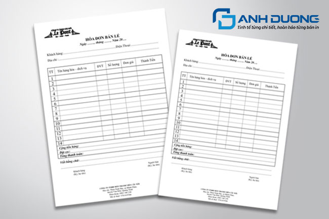 Quy Trình Đặt In Bill Order Chuyên Nghiệp Tại In Ấn Ánh Dương
