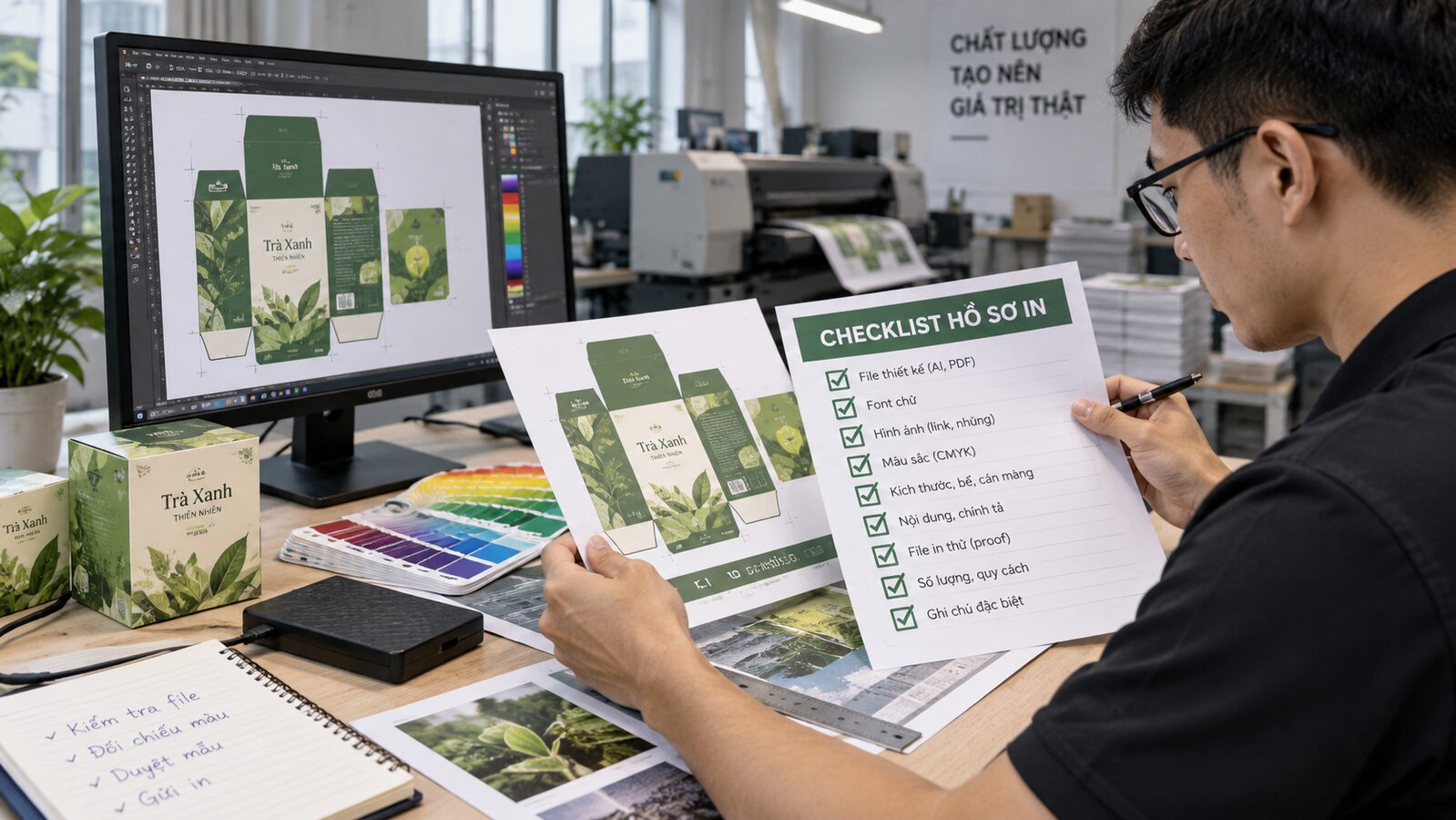 Checklist hồ sơ lưu file in để tái bản