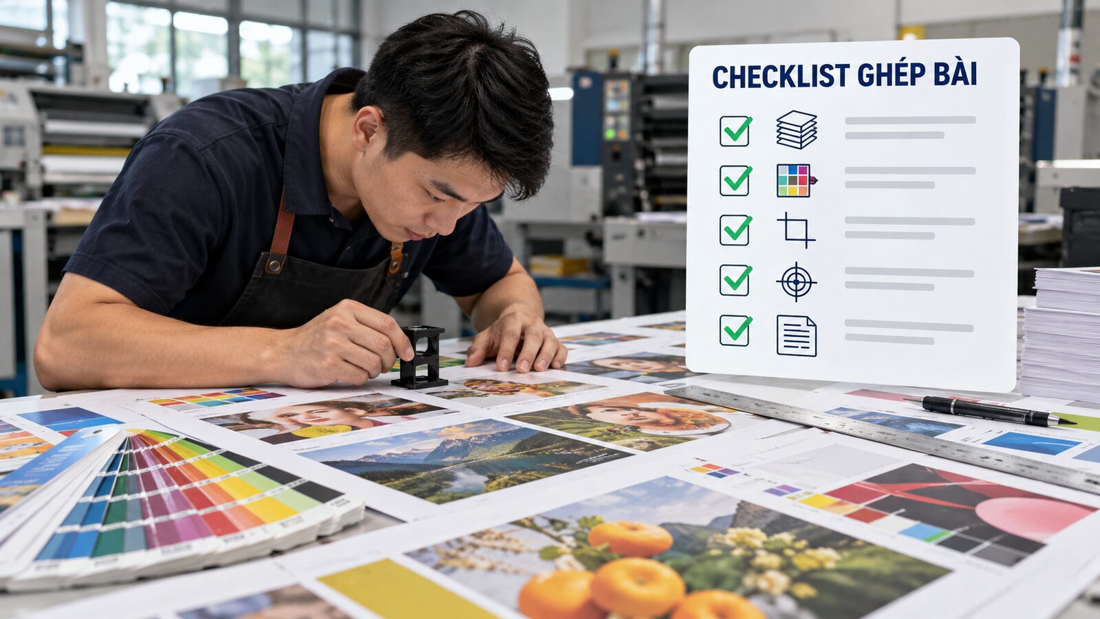 Ghép bài in offset có thật sự rẻ? Lợi ích và rủi ro cần biết 2 Checklist quyết định ghép bài in offset