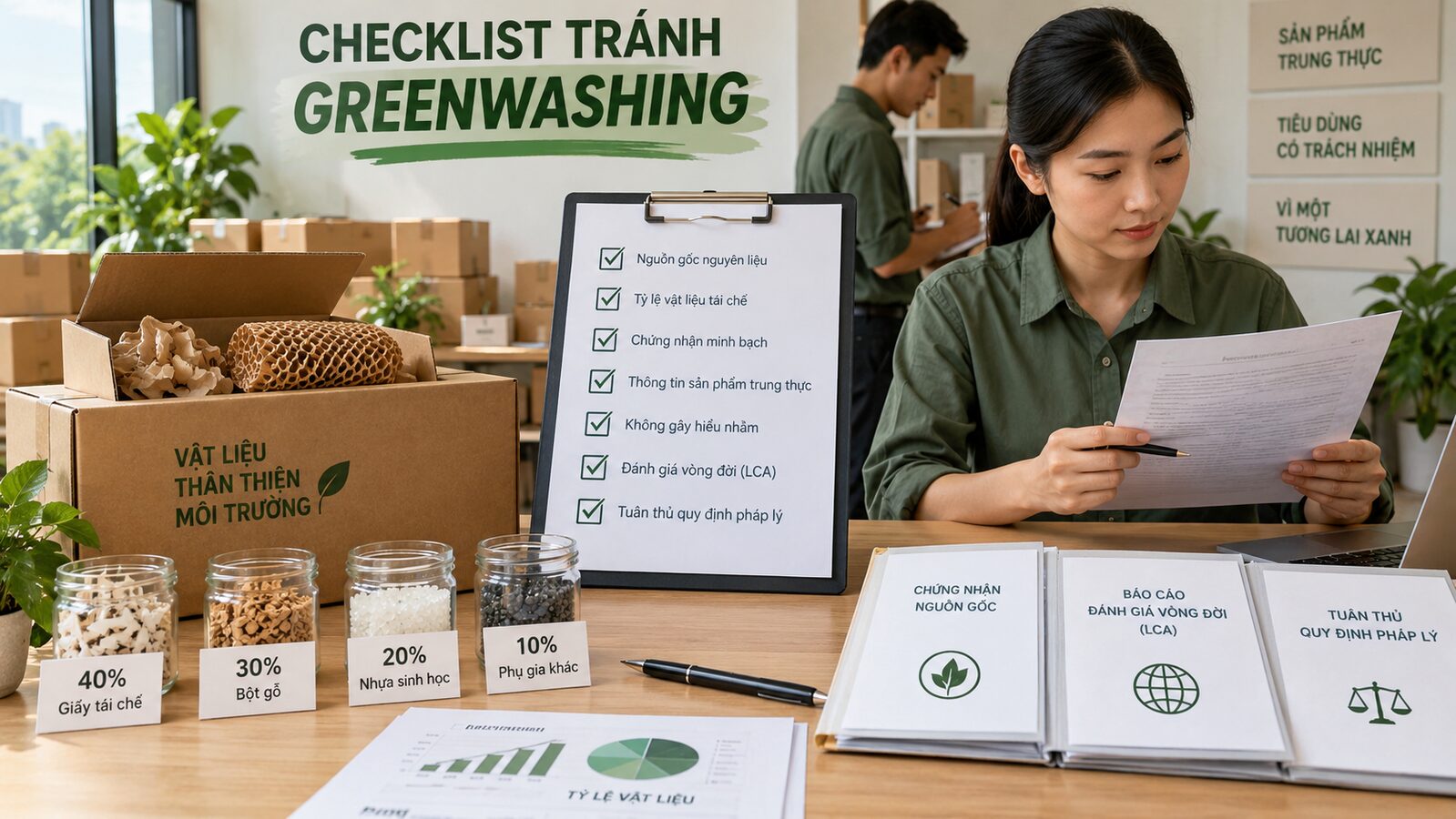 Truyền thông bao bì xanh tránh greenwashing: Nguyên tắc thực tế 2 Checklist tránh greenwashing trên bao bì
