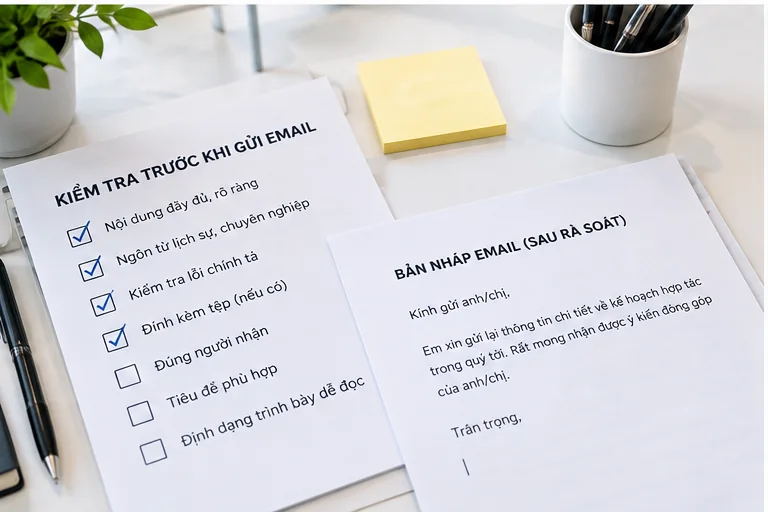 Checklist kiểm tra email chuyên nghiệp