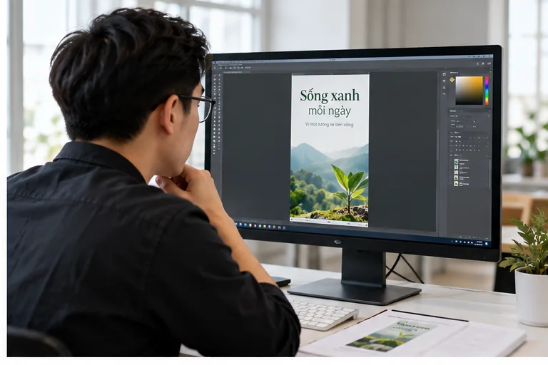 Thiết kế standee rõ thông điệp và nhận diện thương hiệu