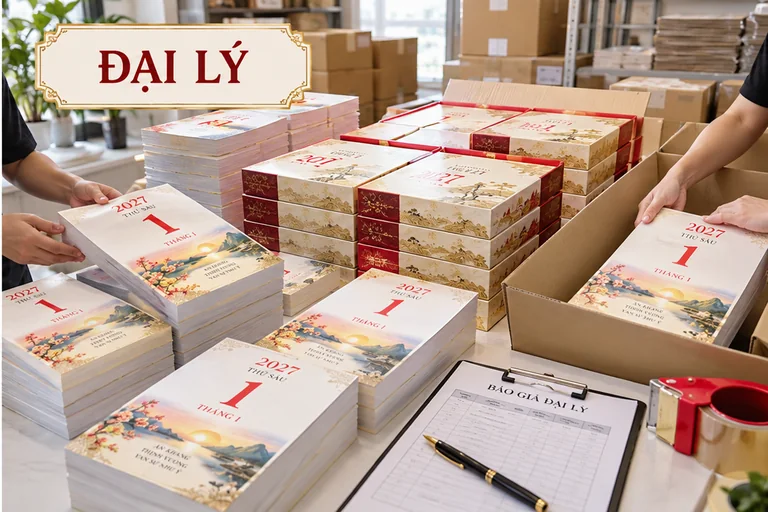 Đóng gói lịch bloc dành cho đại lý
