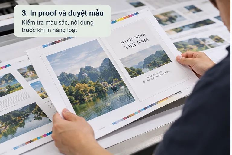 In proof và duyệt màu sách từ file PDF