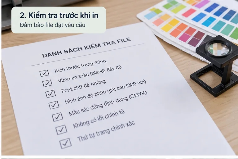 Kiểm tra file PDF trước khi in sách