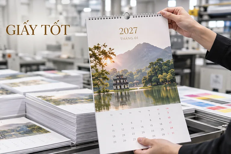 Kiểm tra chất lượng giấy lịch 7 tờ