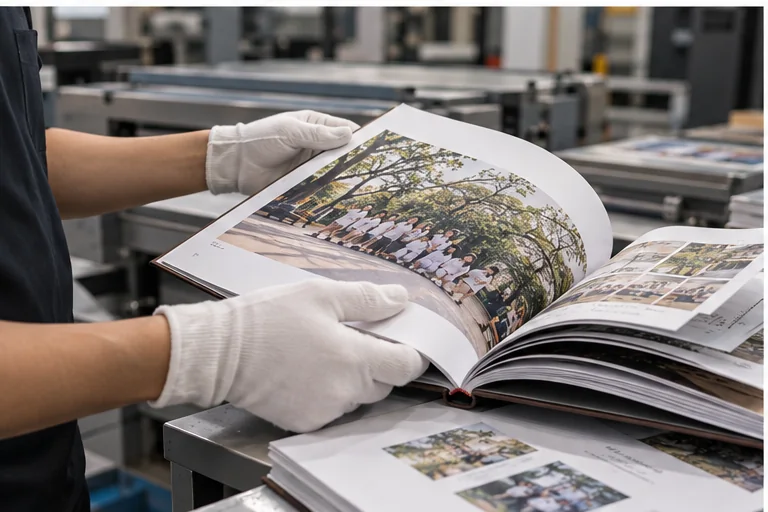Kiểm tra photobook kỷ yếu sau khi in