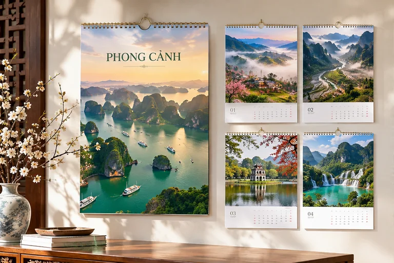 Lịch 5 tờ chủ đề phong cảnh Việt Nam