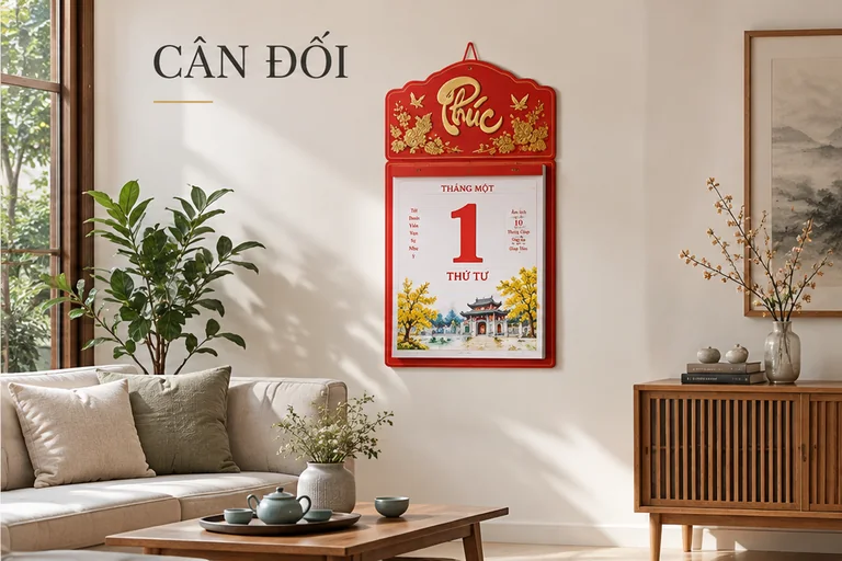 Chọn lịch bloc cân đối với không gian