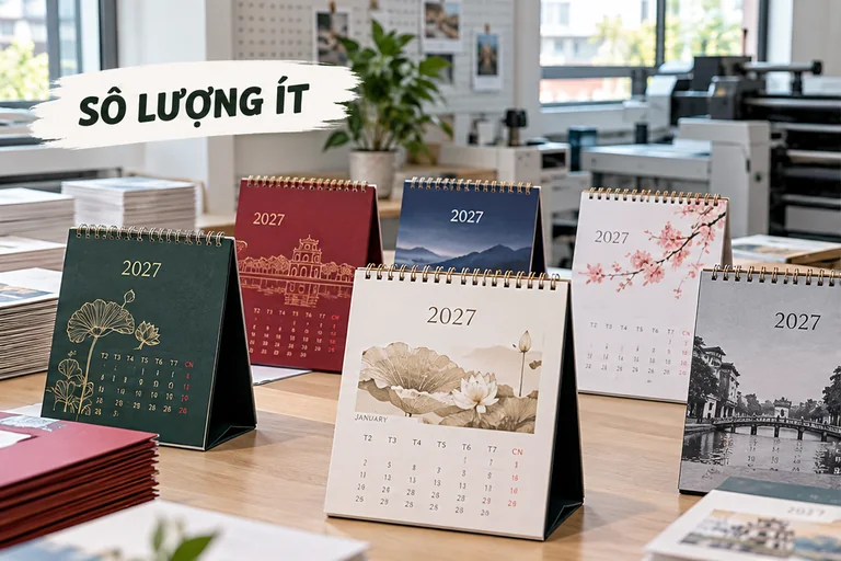 In lịch để bàn số lượng ít