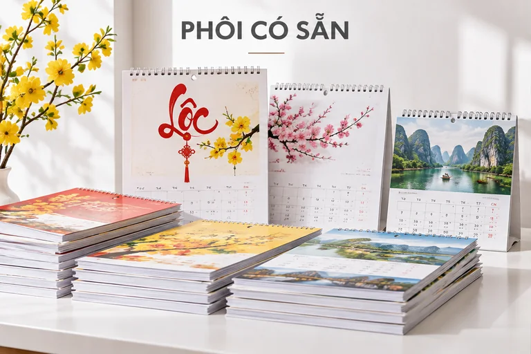 Các mẫu lịch phôi có sẵn dành cho doanh nghiệp