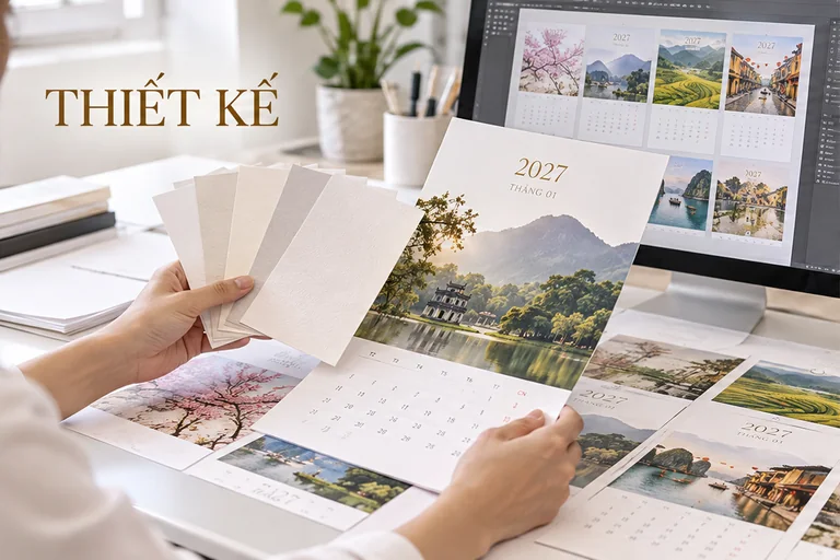 Thiết kế lịch treo tường 7 tờ