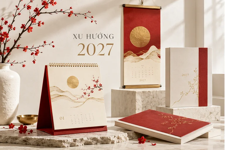Xu Hướng Thiết Kế Lịch Tết 2027: Lên Ngôi Của Sự Tối Giản Và Nghệ Thuật 1 Xu hướng thiết kế lịch Tết 2027
