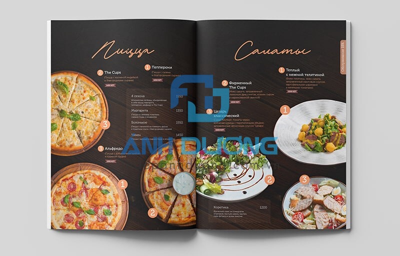 Mẫu Catalogue sản phẩm dịch vụ ăn uống