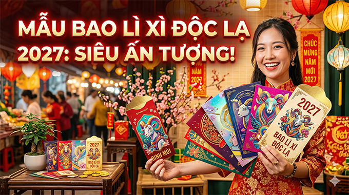 Mẫu bao lì xì độc lạ 2027: Top 100+ thiết kế ấn tượng nhất
