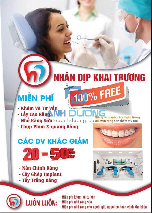 Tờ rơi quảng cáo dịch vụ răng - hàm - mặt đẹp
