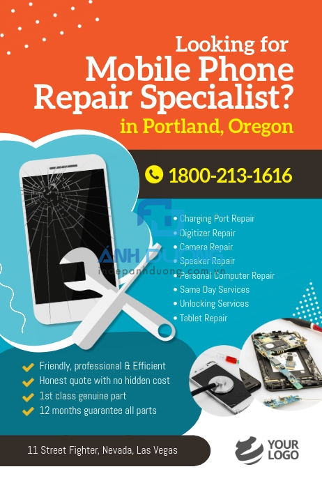 Quảng cáo dịch vụ sửa chữa điện thoại