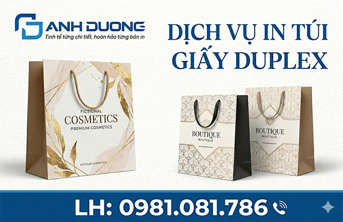 Dịch vụ in túi giấy Duplex theo yêu cầu