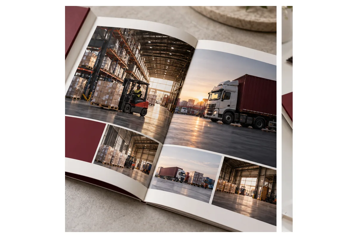 1. Chọn chất liệu giấy in chất lượng cao cho hồ sơ năng lực công ty logistics – ảnh chụp sản phẩm minh họa