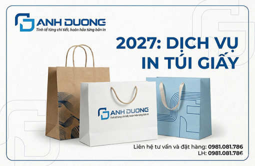 Dịch vụ in túi giấy giá rẻ tại HN - In lấy ngay trong 24h 2027