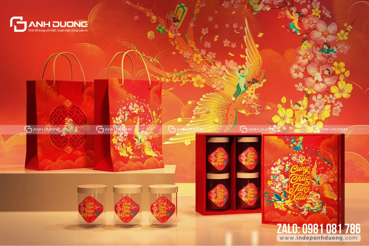 Mẫu hộp đựng bánh dành cho quà tặng đặc biệt - In vỏ hộp quà Tết doanh nghiệp mang dấu ấn thương hiệu