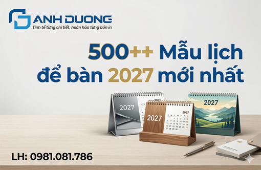 500++ Mẫu lịch để bàn 2027 mới nhất và đẹp nhất!