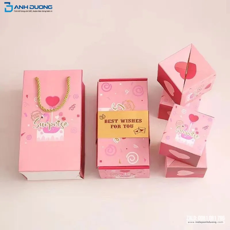Mẫu hộp quà lưu niệm theo yêu cầu
