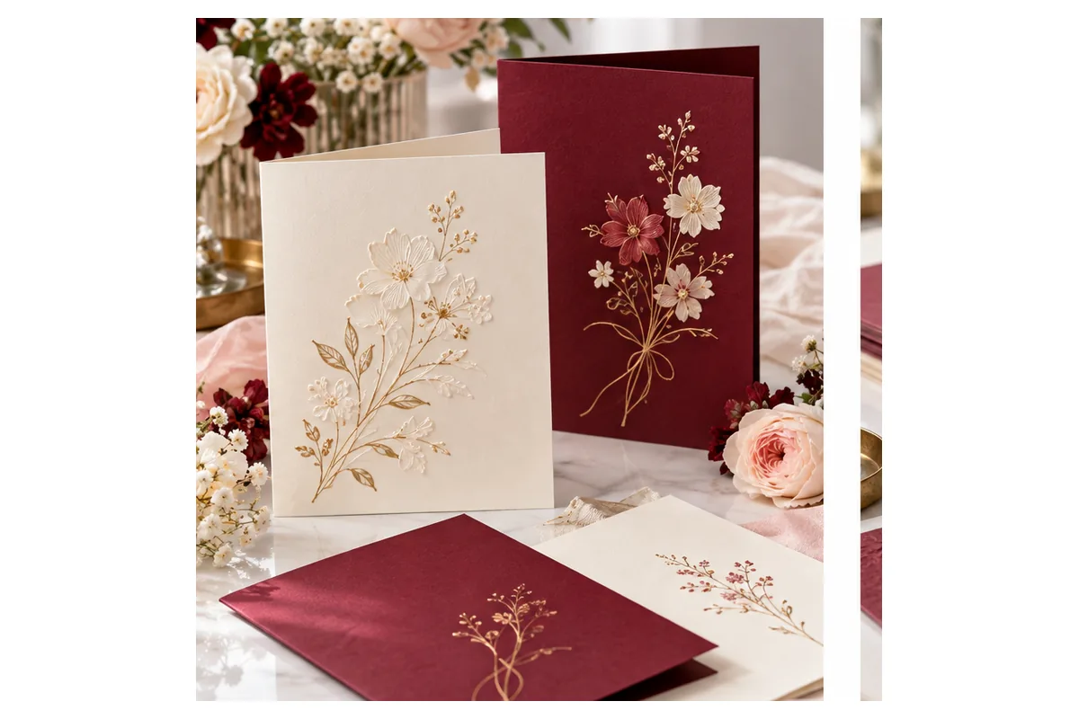 Thiệp 20/10: Kích Thước, Nội Dung & Cách Đặt In 2 Chọn dạng thiệp – ảnh chụp sản phẩm minh họa