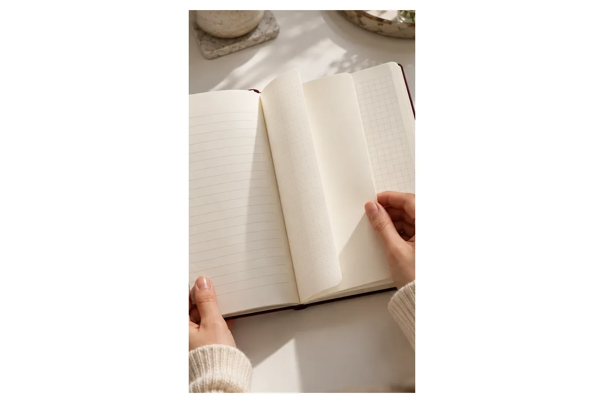 Cấu trúc phần ruột sổ tay – ảnh chụp sản phẩm minh họa