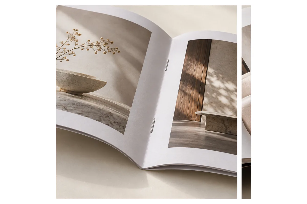Catalogue Keo Gáy Và Ghim Giữa: So Sánh & Cách Chọn 2 Catalogue ghim giữa – ảnh chụp sản phẩm minh họa