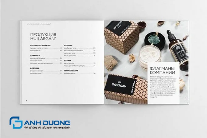 Catalogue Mỹ Phẩm: Cấu Trúc, Hình Ảnh & Cách Đặt In 1 Mẫu catalogue mỹ phẩm theo dòng sản phẩm