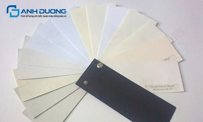 Các mẫu giấy dùng để in catalogue
